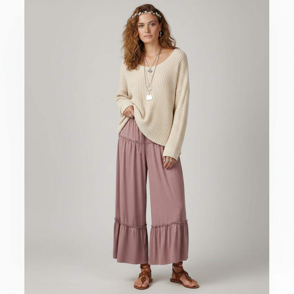 Unbranded Bloomer Pants Womens L Boho Bohemian Ruffle Girly Feminine Romantic